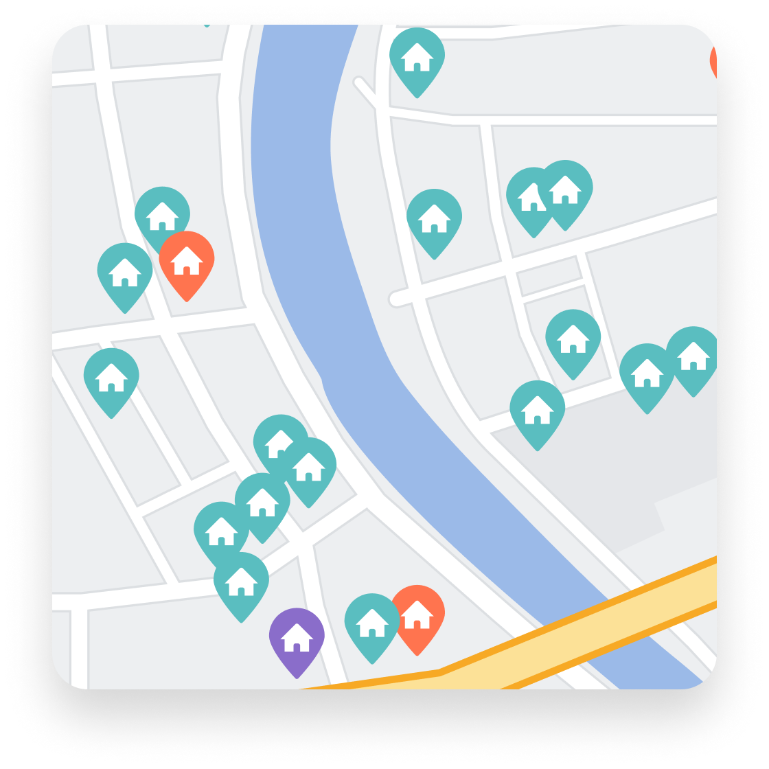 Proximity Political Canvassing Map Snapshot